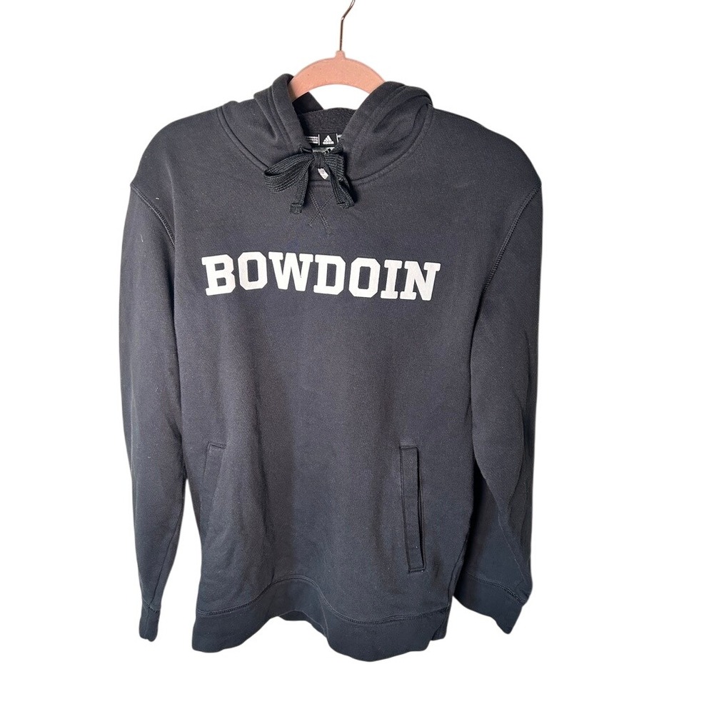 Adidas Bowdoin Hoodie Black Fleece Sweatshirt Medium